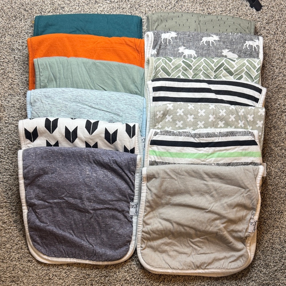 Copper Pearl Burp Cloths - Bundle